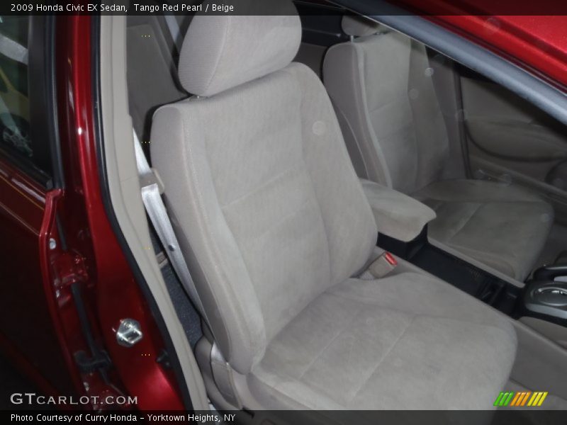 Tango Red Pearl / Beige 2009 Honda Civic EX Sedan
