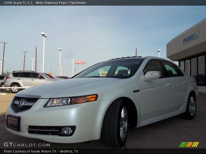 White Diamond Pearl / Parchment 2008 Acura TL 3.2