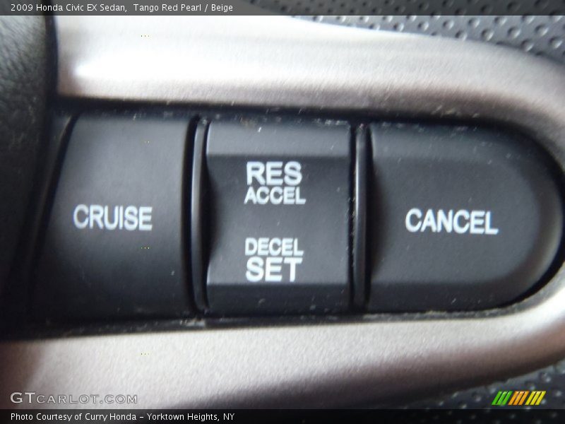 Tango Red Pearl / Beige 2009 Honda Civic EX Sedan