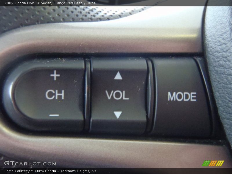 Tango Red Pearl / Beige 2009 Honda Civic EX Sedan