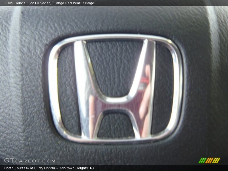 Tango Red Pearl / Beige 2009 Honda Civic EX Sedan