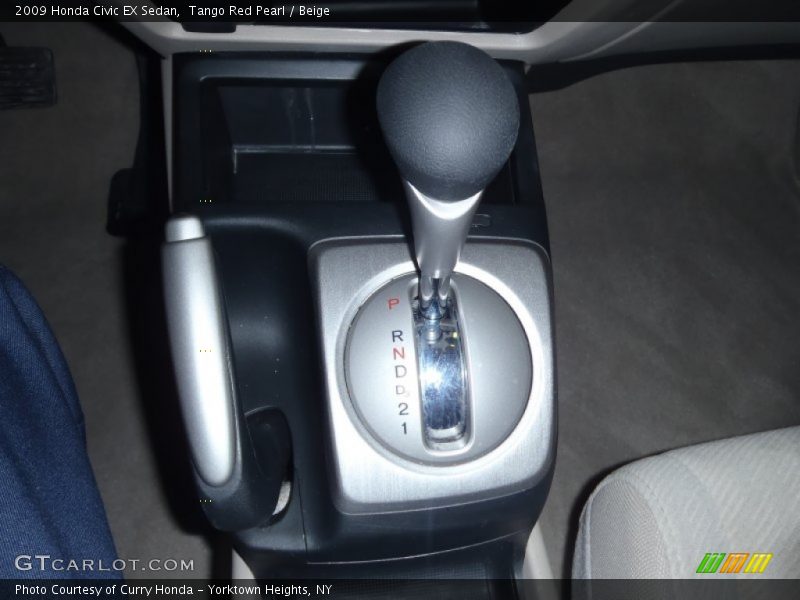 Tango Red Pearl / Beige 2009 Honda Civic EX Sedan
