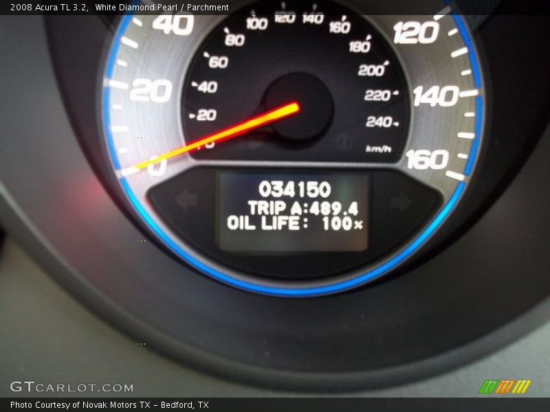 White Diamond Pearl / Parchment 2008 Acura TL 3.2