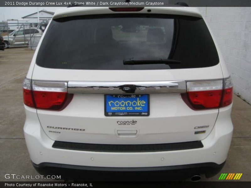 Stone White / Dark Graystone/Medium Graystone 2011 Dodge Durango Crew Lux 4x4