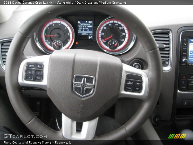 Stone White / Dark Graystone/Medium Graystone 2011 Dodge Durango Crew Lux 4x4