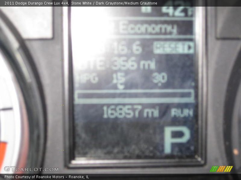 Stone White / Dark Graystone/Medium Graystone 2011 Dodge Durango Crew Lux 4x4
