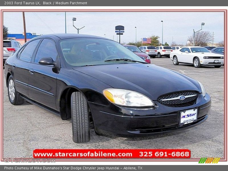 Black / Medium Parchment 2003 Ford Taurus LX