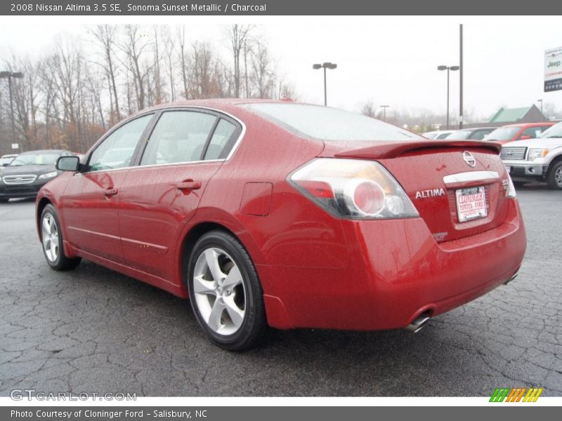 Sonoma Sunset Metallic / Charcoal 2008 Nissan Altima 3.5 SE