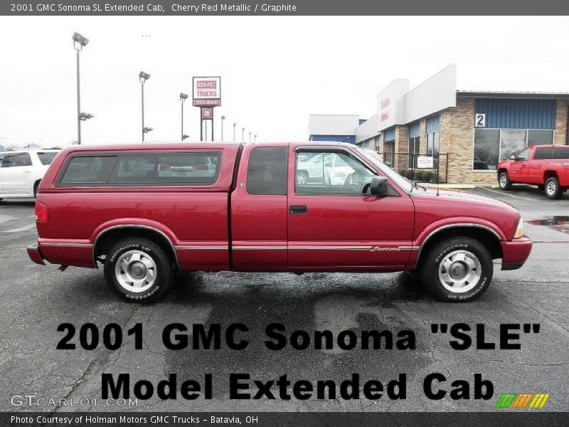 Cherry Red Metallic / Graphite 2001 GMC Sonoma SL Extended Cab