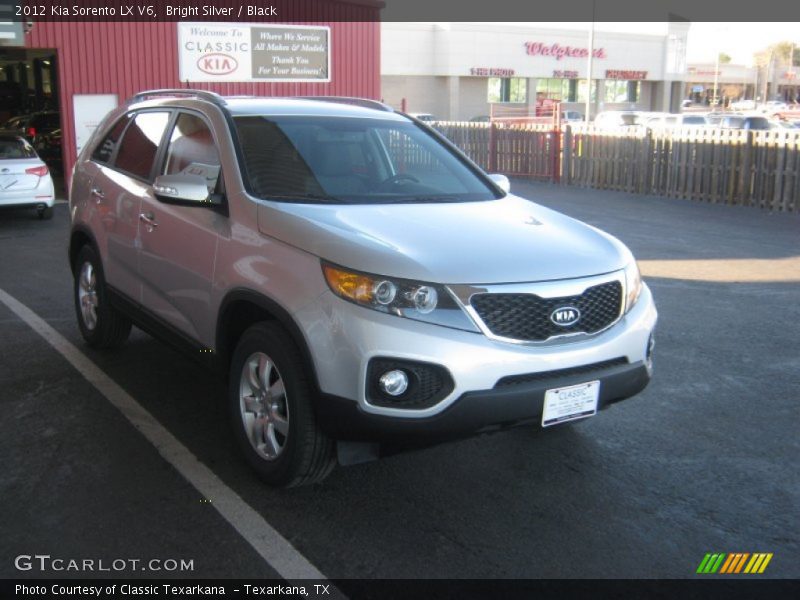 Bright Silver / Black 2012 Kia Sorento LX V6