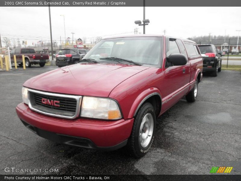 Cherry Red Metallic / Graphite 2001 GMC Sonoma SL Extended Cab