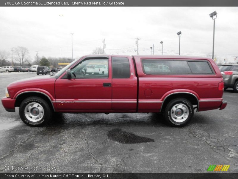 Cherry Red Metallic / Graphite 2001 GMC Sonoma SL Extended Cab