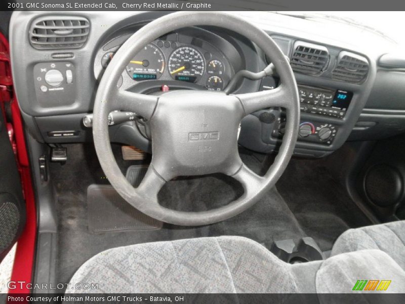 Cherry Red Metallic / Graphite 2001 GMC Sonoma SL Extended Cab