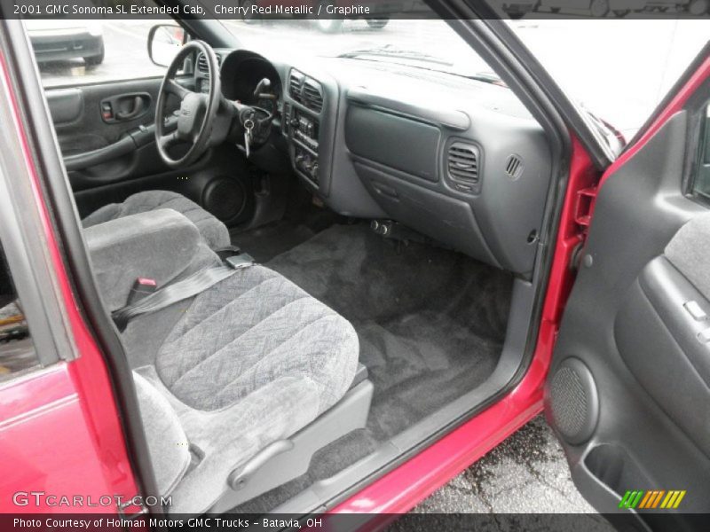 Cherry Red Metallic / Graphite 2001 GMC Sonoma SL Extended Cab