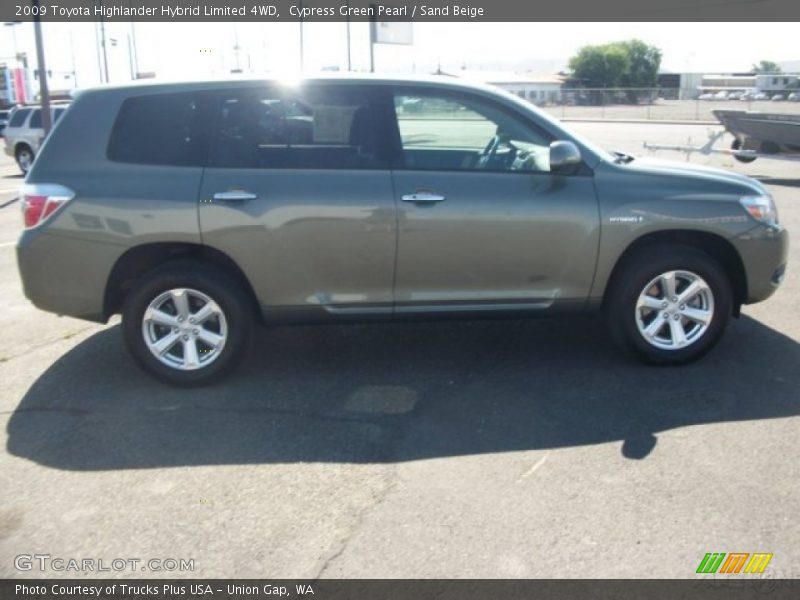 Cypress Green Pearl / Sand Beige 2009 Toyota Highlander Hybrid Limited 4WD