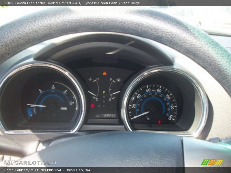 Cypress Green Pearl / Sand Beige 2009 Toyota Highlander Hybrid Limited 4WD