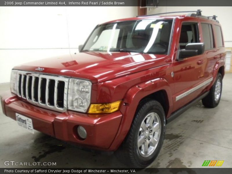 Inferno Red Pearl / Saddle Brown 2006 Jeep Commander Limited 4x4