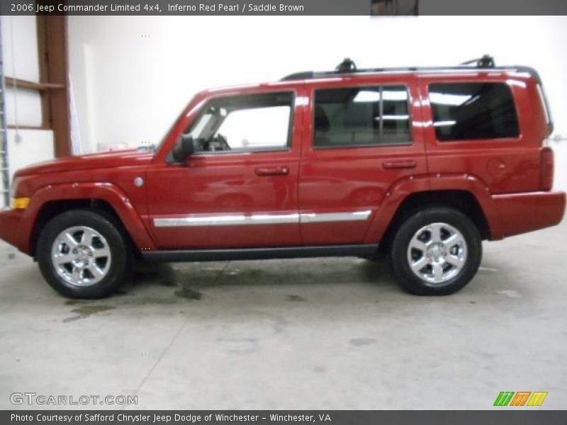 Inferno Red Pearl / Saddle Brown 2006 Jeep Commander Limited 4x4