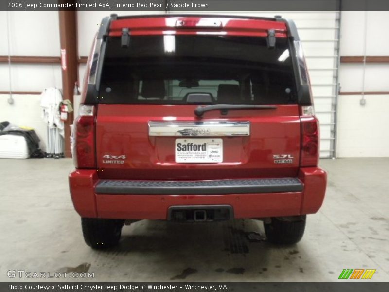 Inferno Red Pearl / Saddle Brown 2006 Jeep Commander Limited 4x4