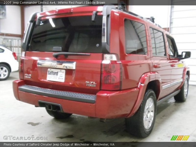 Inferno Red Pearl / Saddle Brown 2006 Jeep Commander Limited 4x4