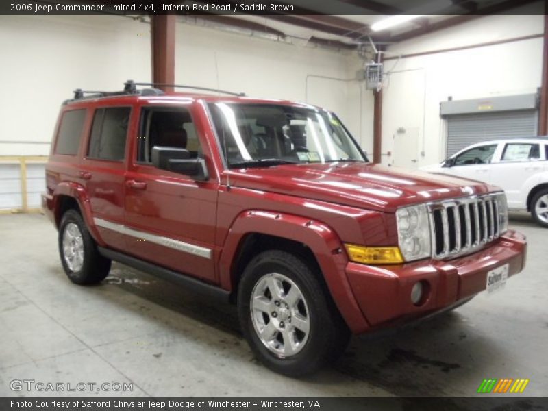 Inferno Red Pearl / Saddle Brown 2006 Jeep Commander Limited 4x4