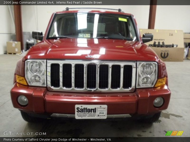 Inferno Red Pearl / Saddle Brown 2006 Jeep Commander Limited 4x4