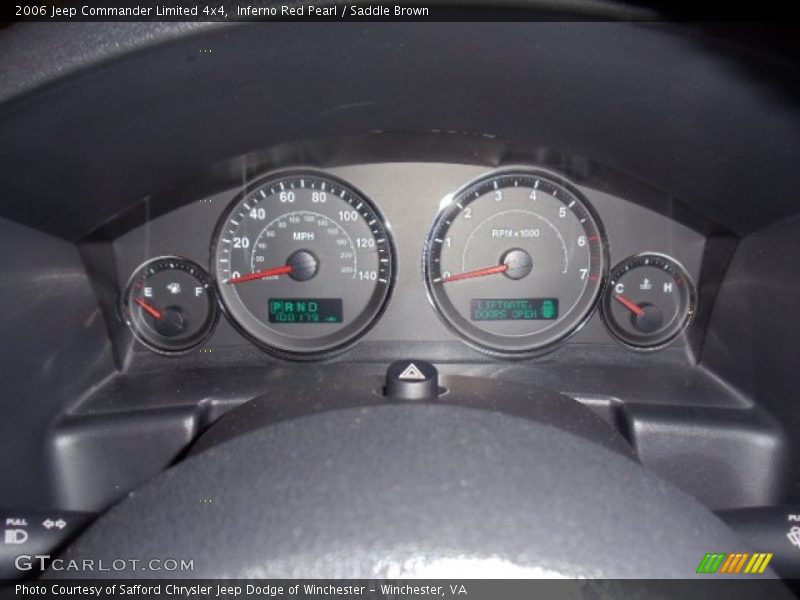 Inferno Red Pearl / Saddle Brown 2006 Jeep Commander Limited 4x4