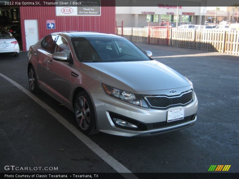 Titanium Silver / Black 2012 Kia Optima SX