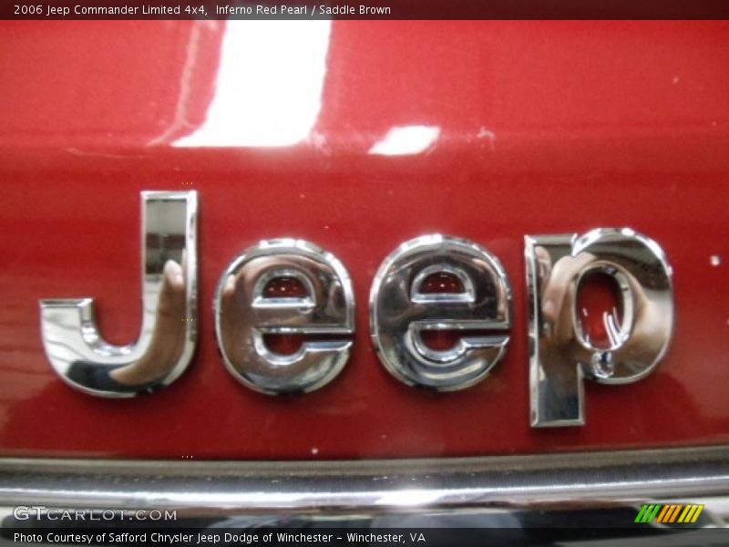 Inferno Red Pearl / Saddle Brown 2006 Jeep Commander Limited 4x4