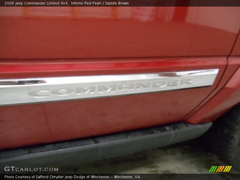 Inferno Red Pearl / Saddle Brown 2006 Jeep Commander Limited 4x4