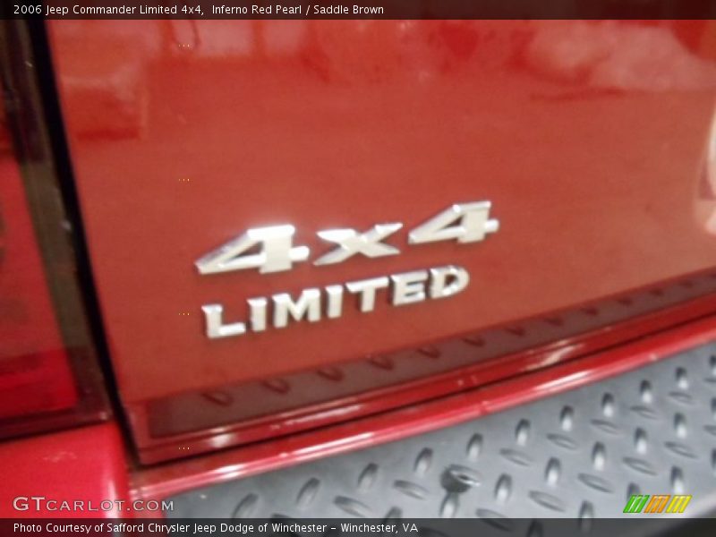Inferno Red Pearl / Saddle Brown 2006 Jeep Commander Limited 4x4