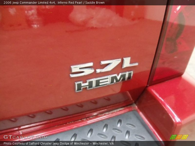 Inferno Red Pearl / Saddle Brown 2006 Jeep Commander Limited 4x4