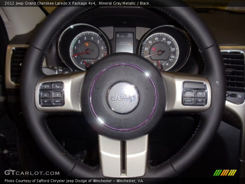Mineral Gray Metallic / Black 2012 Jeep Grand Cherokee Laredo X Package 4x4