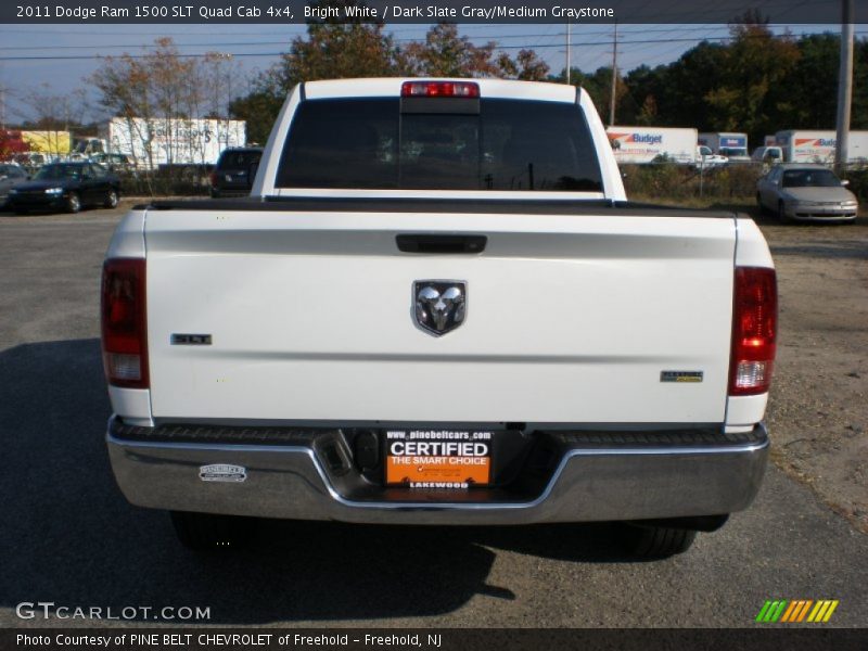 Bright White / Dark Slate Gray/Medium Graystone 2011 Dodge Ram 1500 SLT Quad Cab 4x4