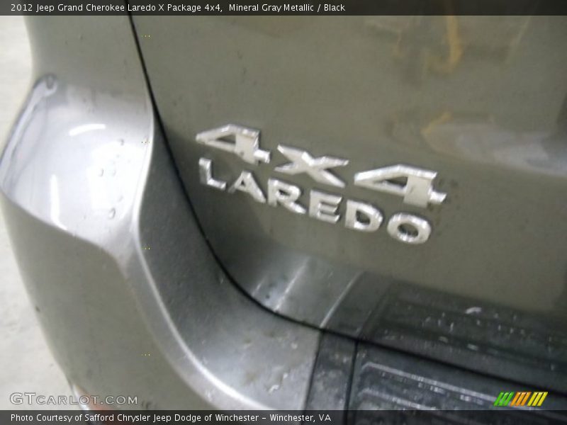 Mineral Gray Metallic / Black 2012 Jeep Grand Cherokee Laredo X Package 4x4
