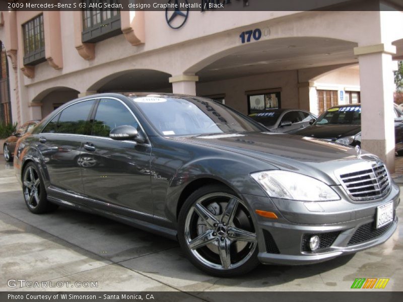 designo Graphite Metallic / Black 2009 Mercedes-Benz S 63 AMG Sedan