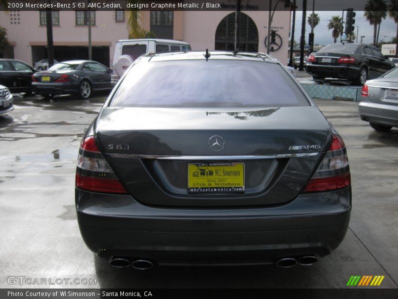 designo Graphite Metallic / Black 2009 Mercedes-Benz S 63 AMG Sedan