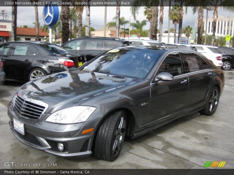 designo Graphite Metallic / Black 2009 Mercedes-Benz S 63 AMG Sedan