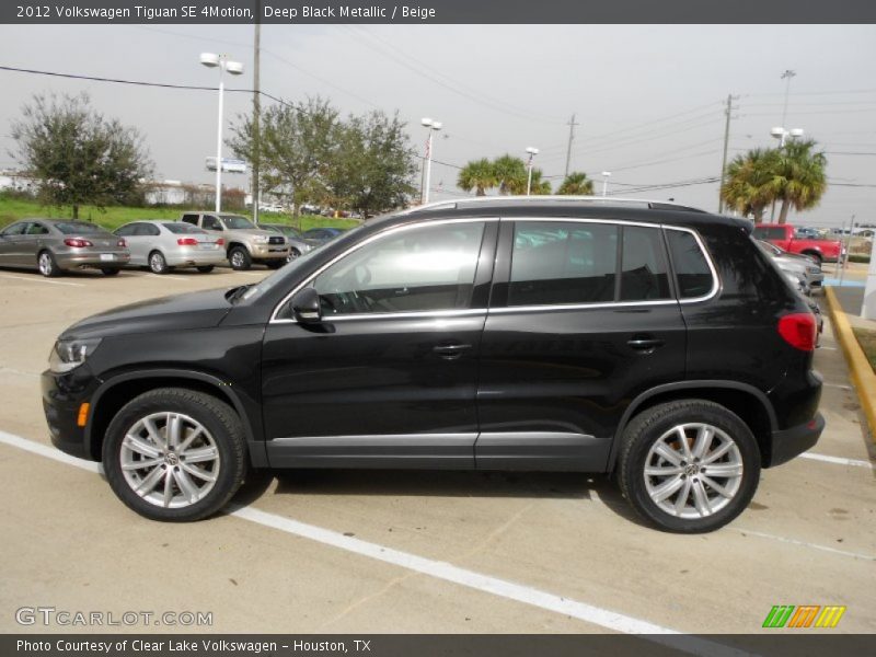 Deep Black Metallic / Beige 2012 Volkswagen Tiguan SE 4Motion