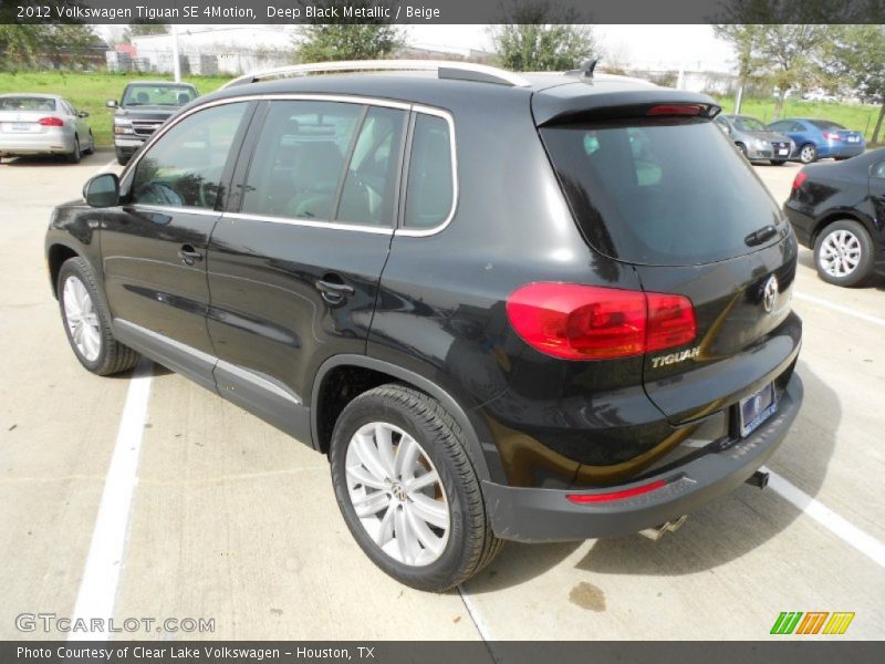 Deep Black Metallic / Beige 2012 Volkswagen Tiguan SE 4Motion
