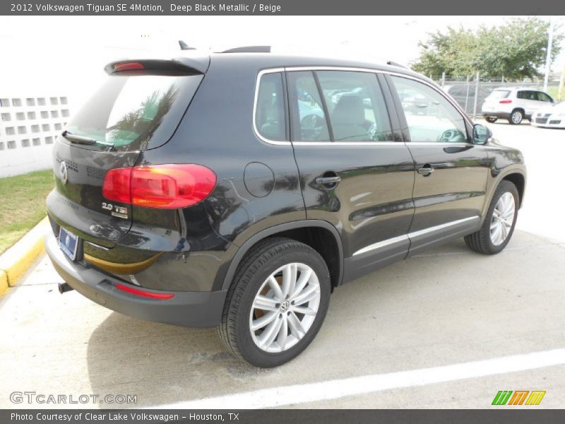 Deep Black Metallic / Beige 2012 Volkswagen Tiguan SE 4Motion