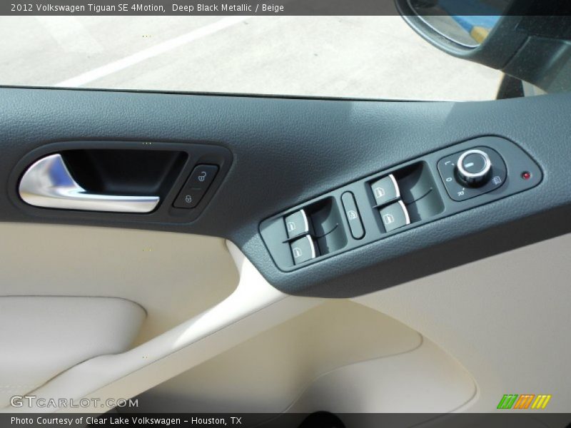 Deep Black Metallic / Beige 2012 Volkswagen Tiguan SE 4Motion