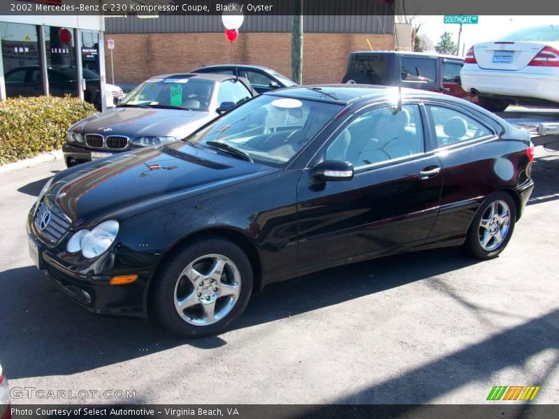 Black / Oyster 2002 Mercedes-Benz C 230 Kompressor Coupe
