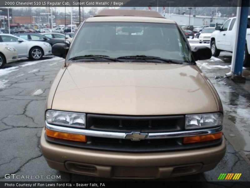 Sunset Gold Metallic / Beige 2000 Chevrolet S10 LS Regular Cab