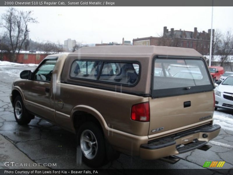 Sunset Gold Metallic / Beige 2000 Chevrolet S10 LS Regular Cab