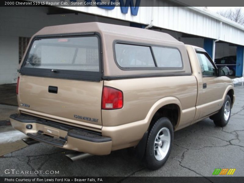 Sunset Gold Metallic / Beige 2000 Chevrolet S10 LS Regular Cab
