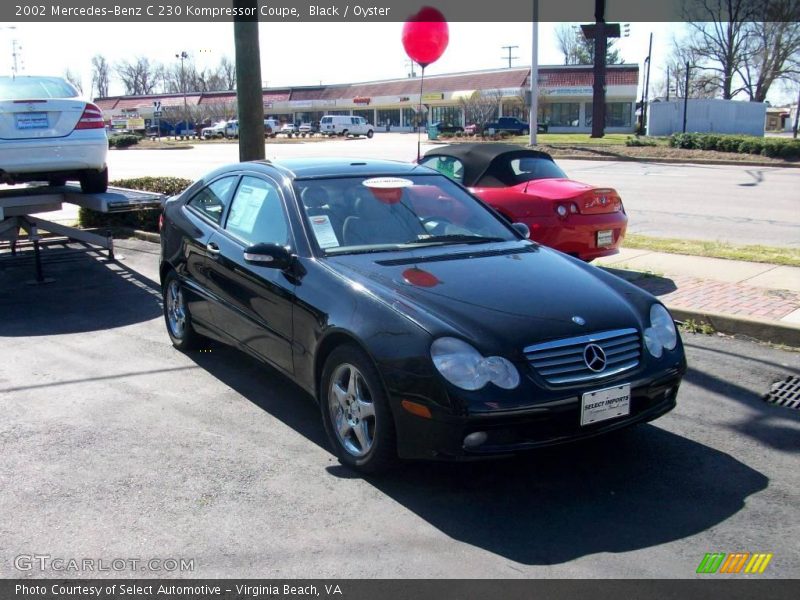 Black / Oyster 2002 Mercedes-Benz C 230 Kompressor Coupe