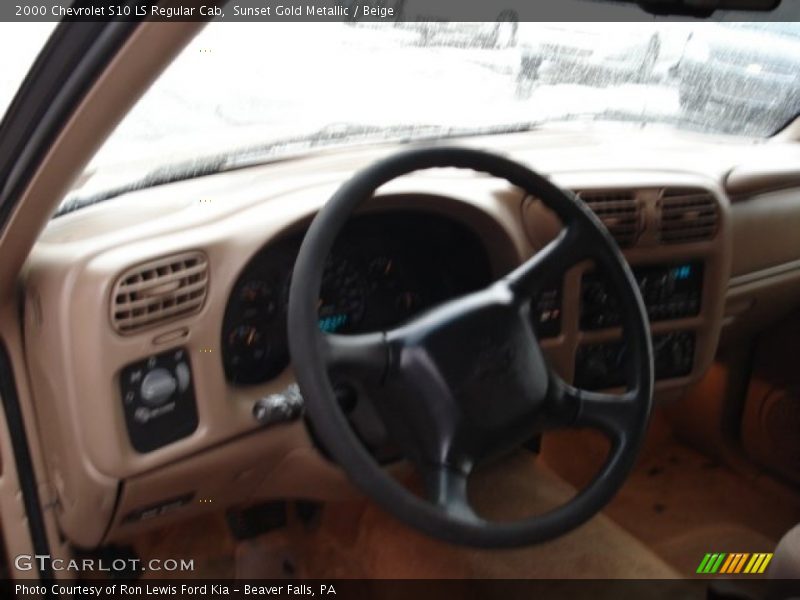 Sunset Gold Metallic / Beige 2000 Chevrolet S10 LS Regular Cab