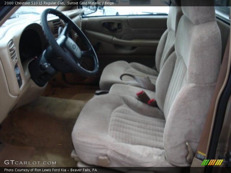 Sunset Gold Metallic / Beige 2000 Chevrolet S10 LS Regular Cab