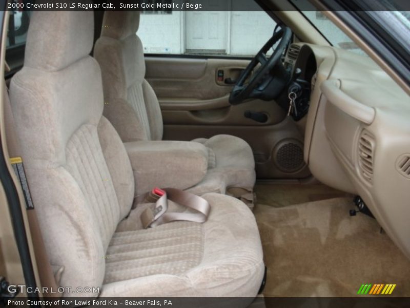 Sunset Gold Metallic / Beige 2000 Chevrolet S10 LS Regular Cab